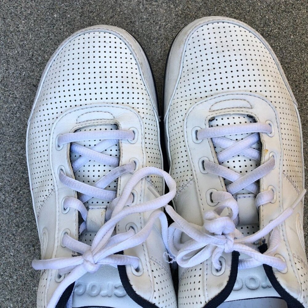 CROCS Crocband Casual Shoes Men's Size 11 White/Blue Sneakers 10935-126​ - Picture 3 of 10